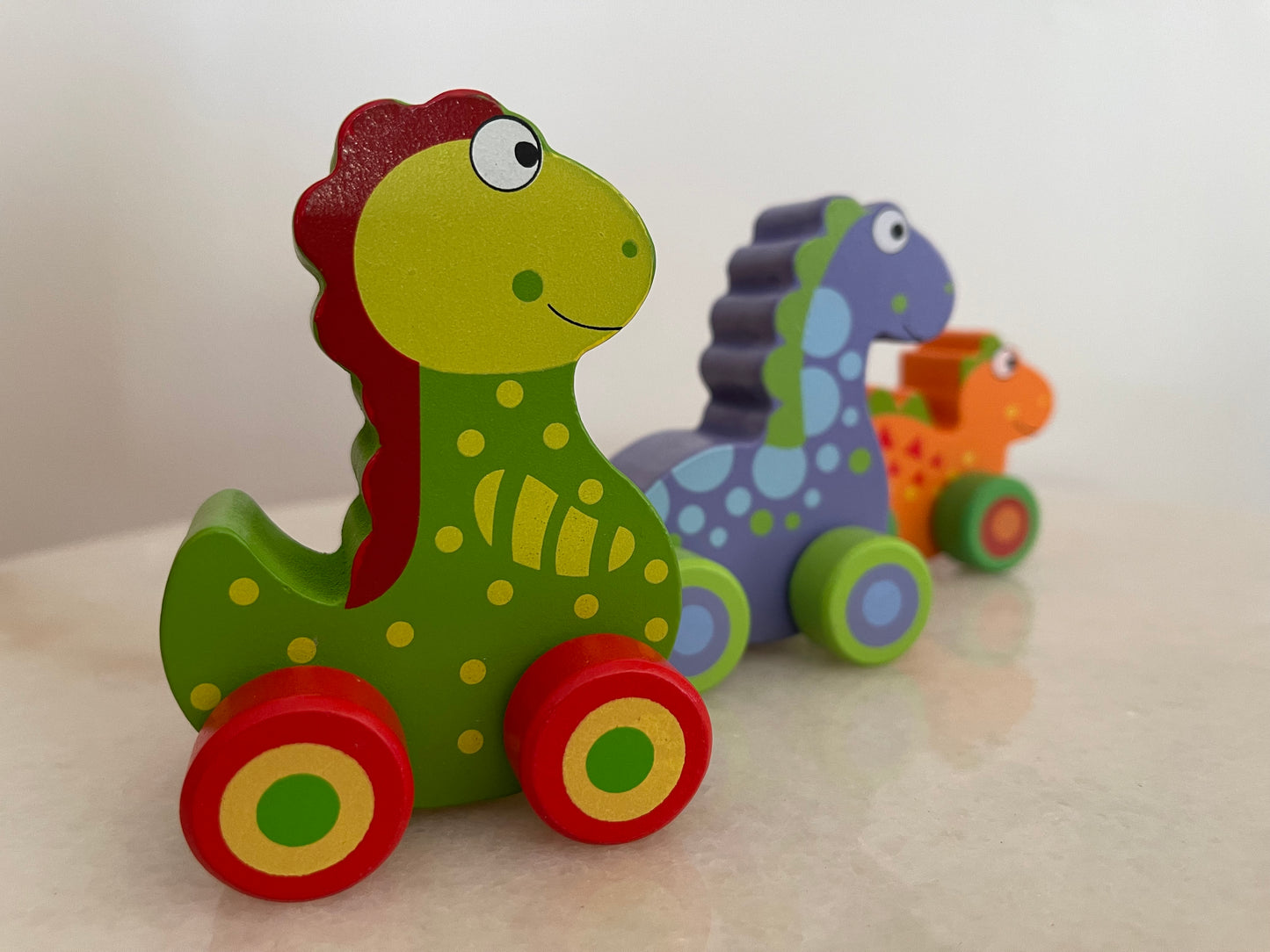 3-Piece Wooden Dinosaur Set
