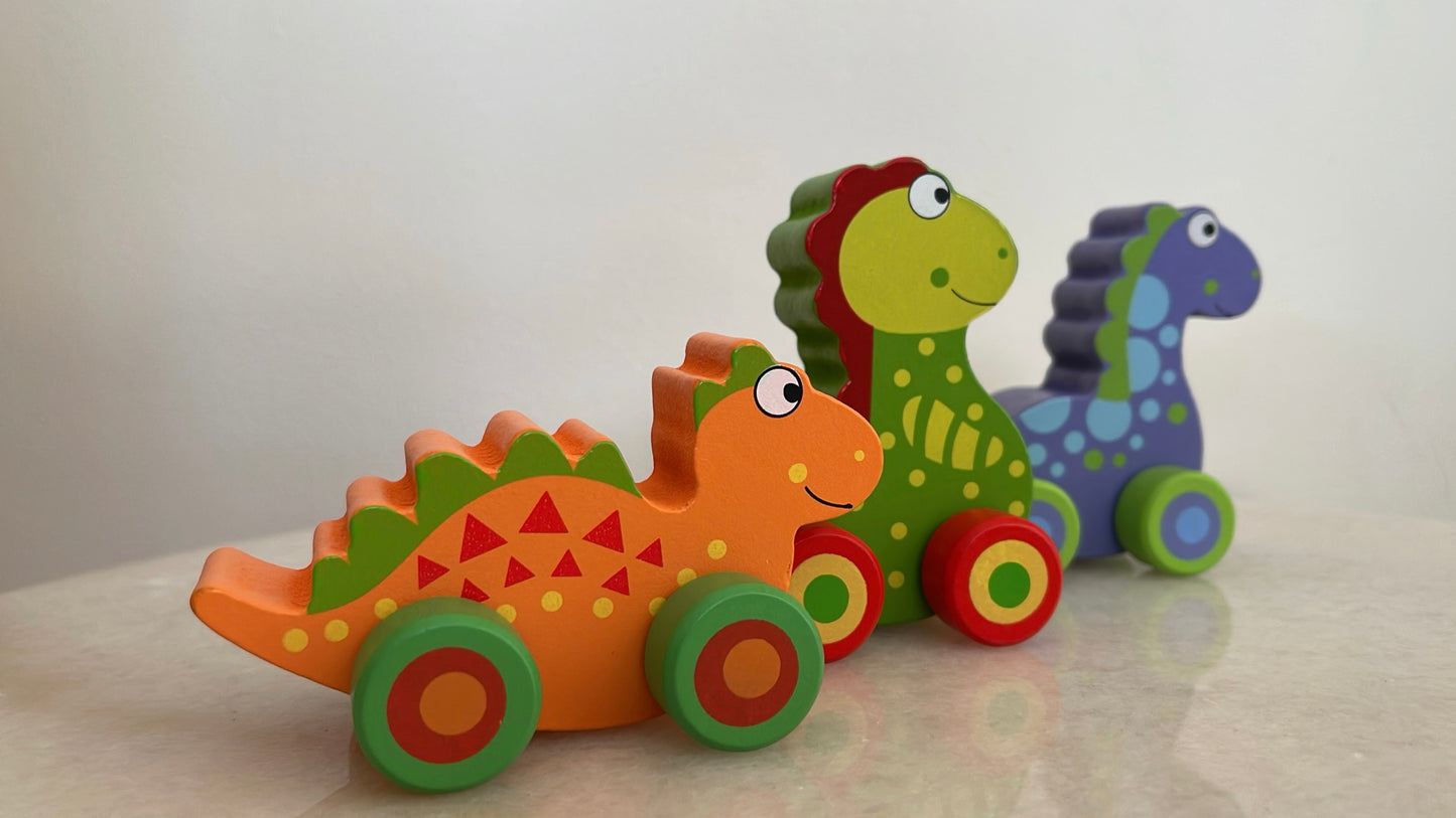 3-Piece Wooden Dinosaur Set