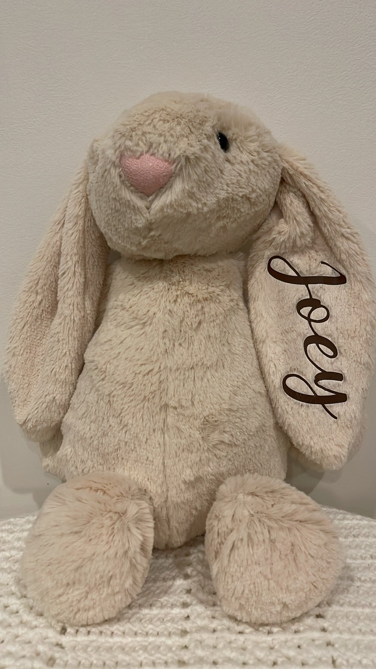 Grey, Beige and Ivory Long Eared Bunny
