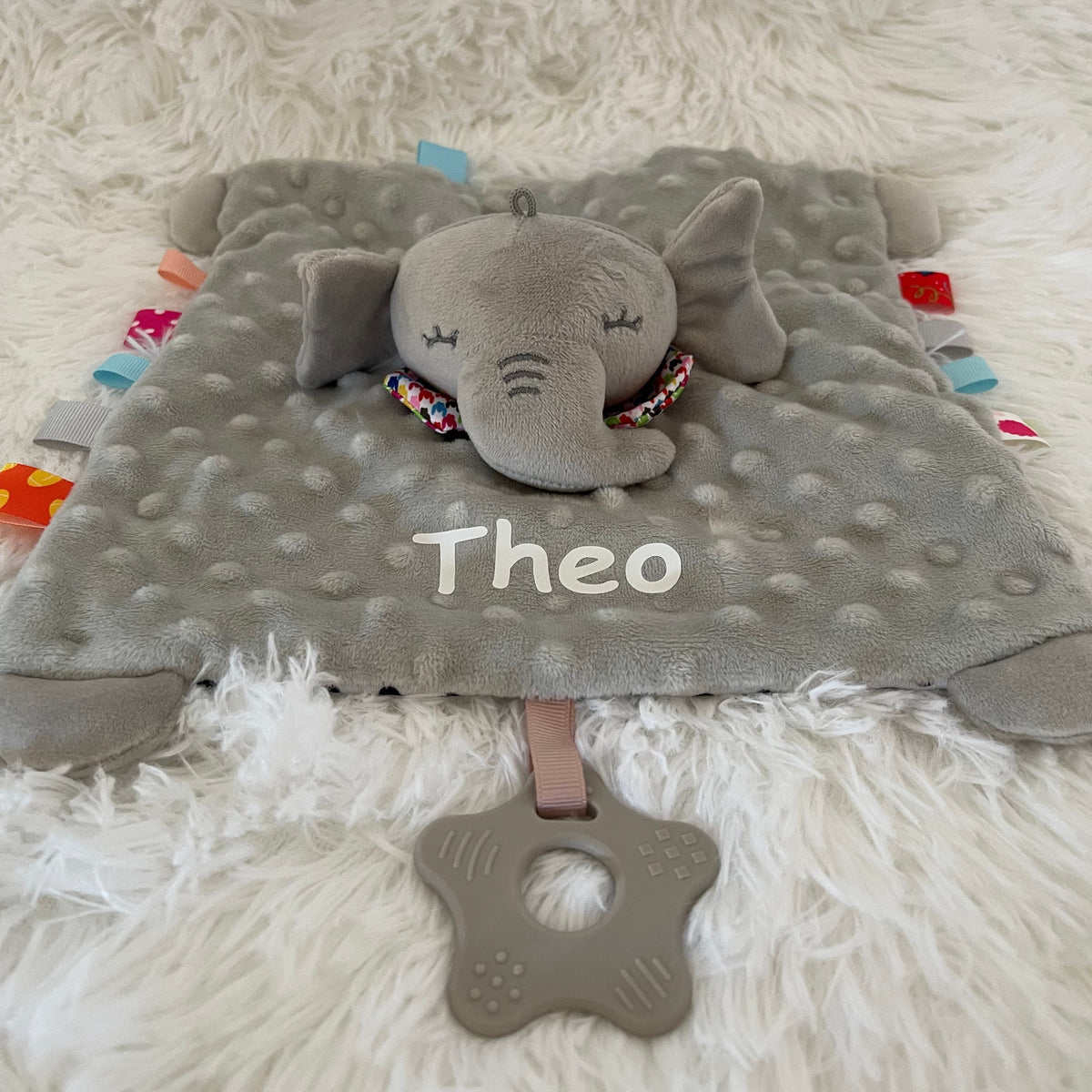 Grey Elephant Baby Comforter