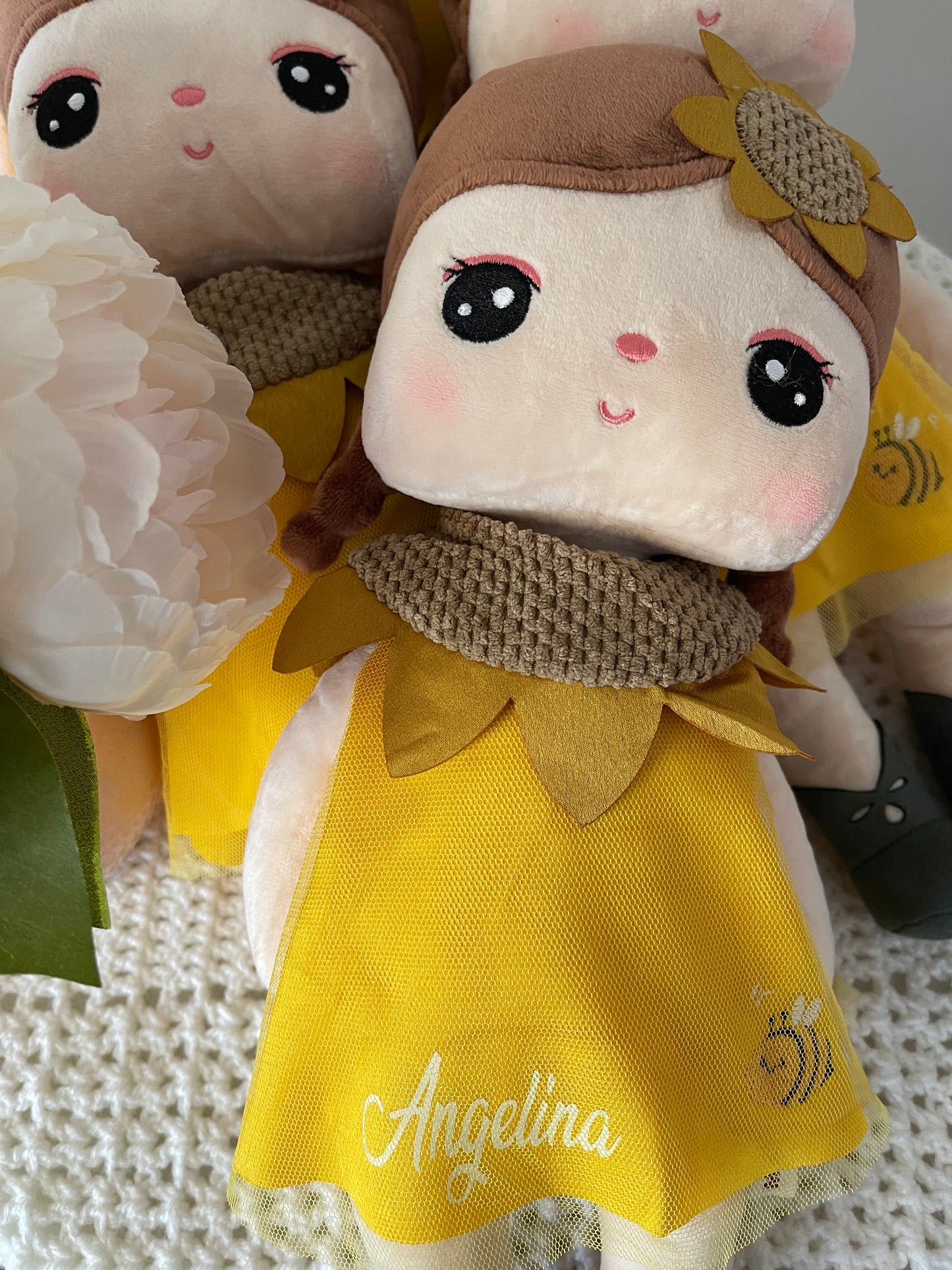 Bee Sunflower Plush Doll