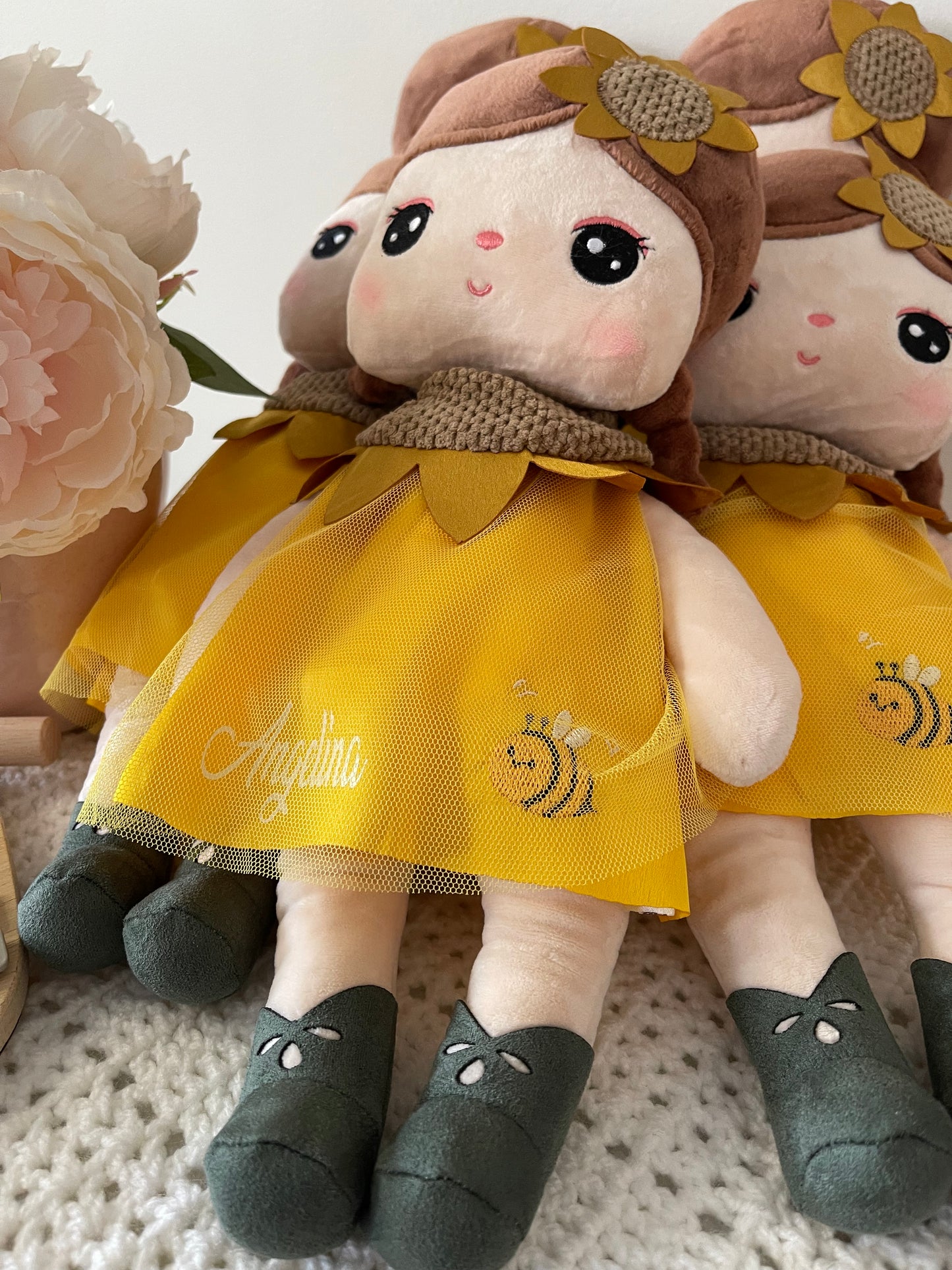 Bee Sunflower Plush Doll