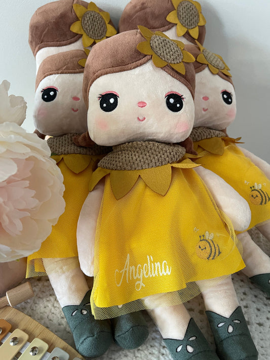 Bee Sunflower Plush Doll