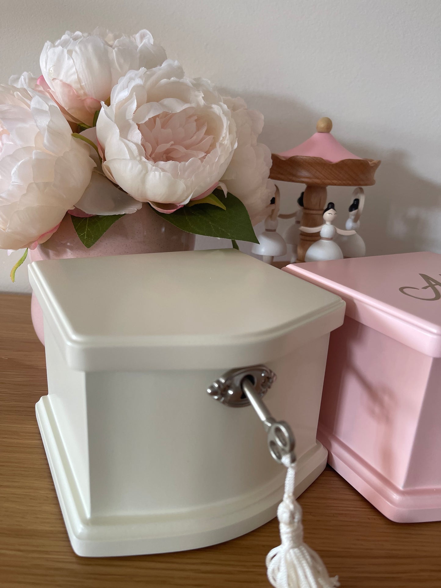 White Ballerina Musical Jewellery Box