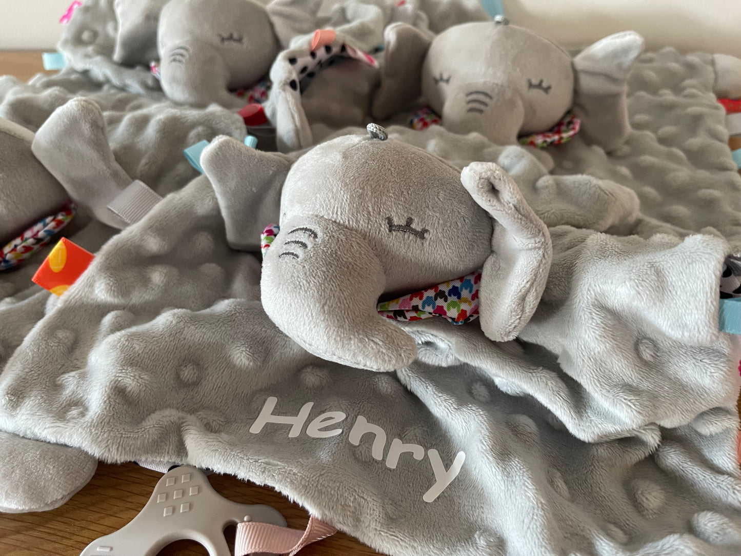 Grey Elephant Baby Comforter