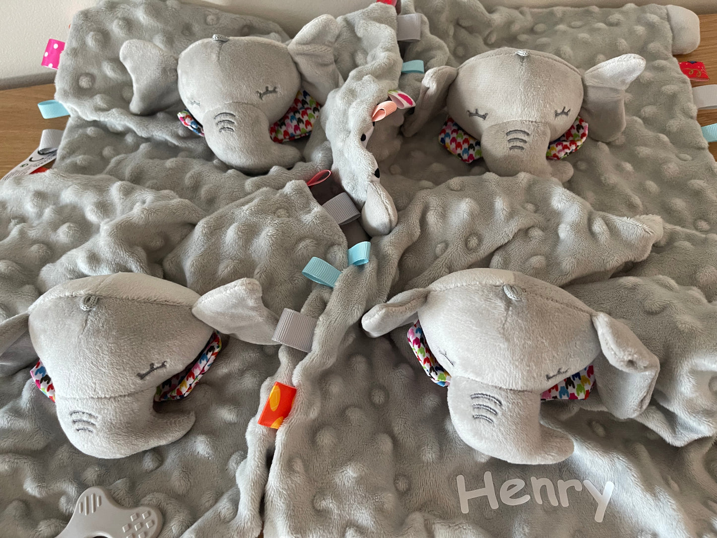 Grey Elephant Baby Comforter