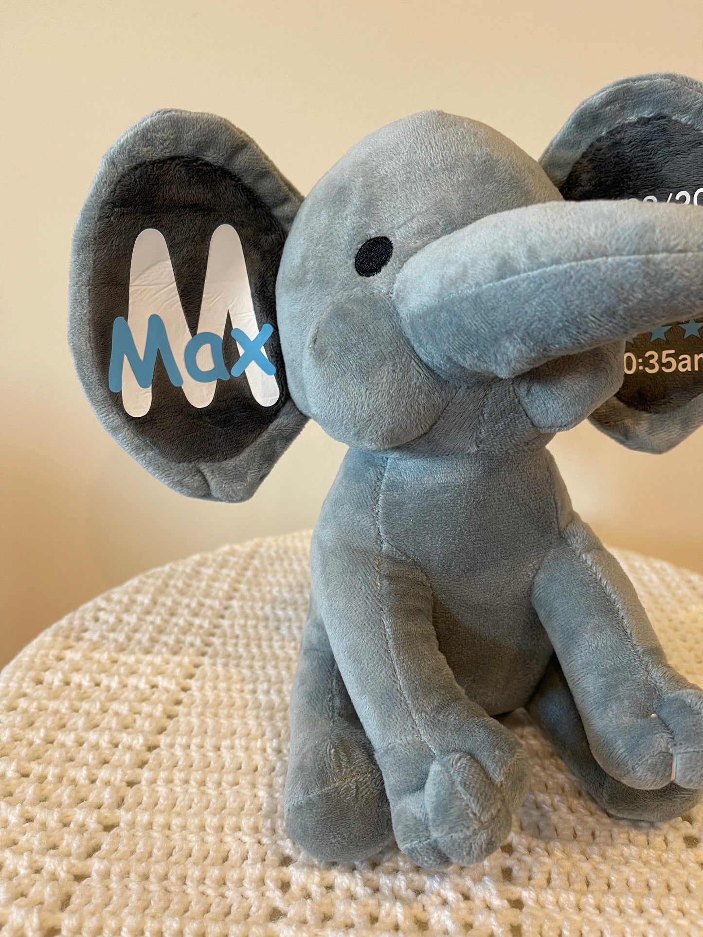 Elephant Plush Toy - Pink, Grey, Purple and Green