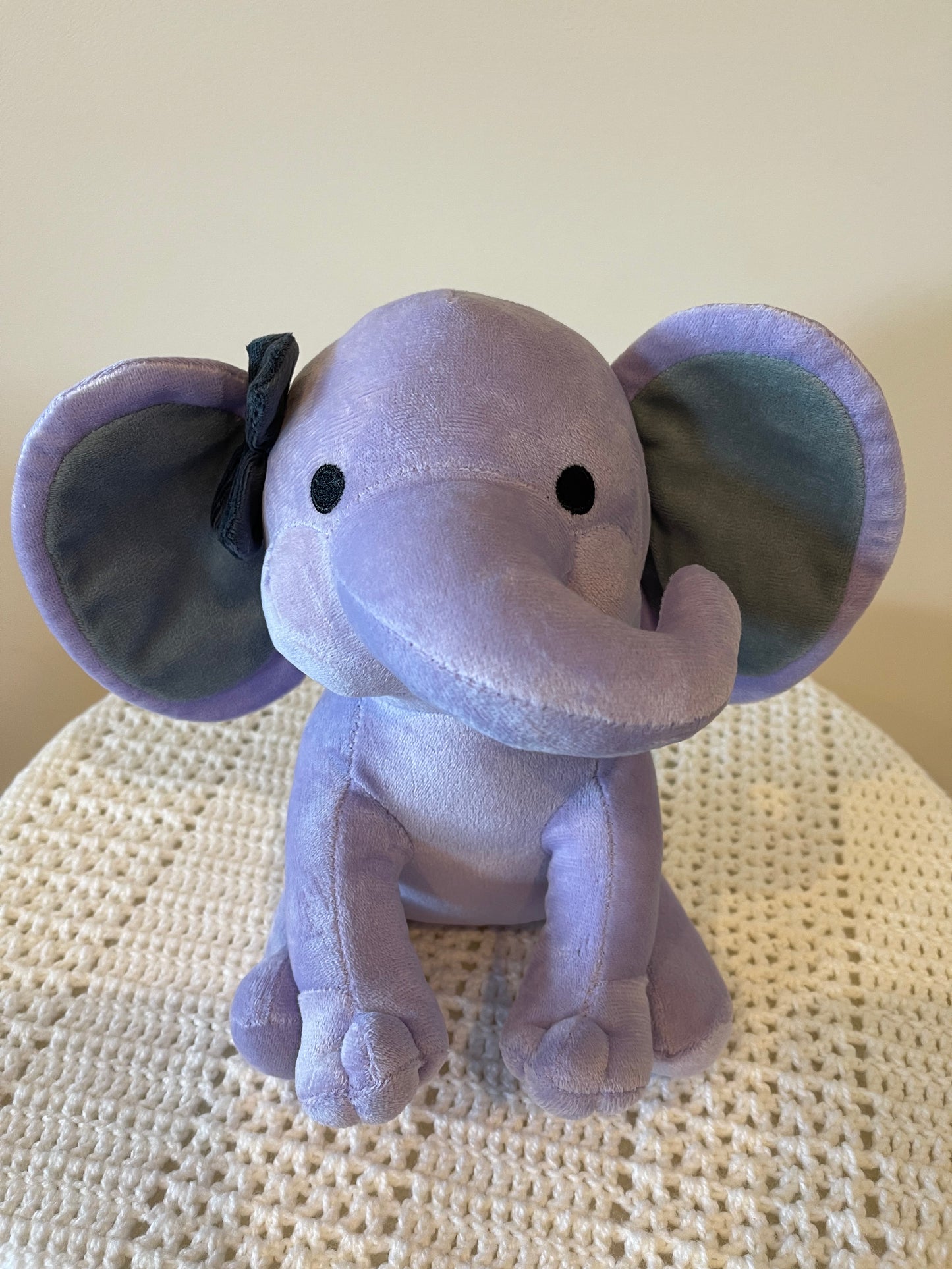 Elephant Plush Toy - Pink, Grey, Purple and Green