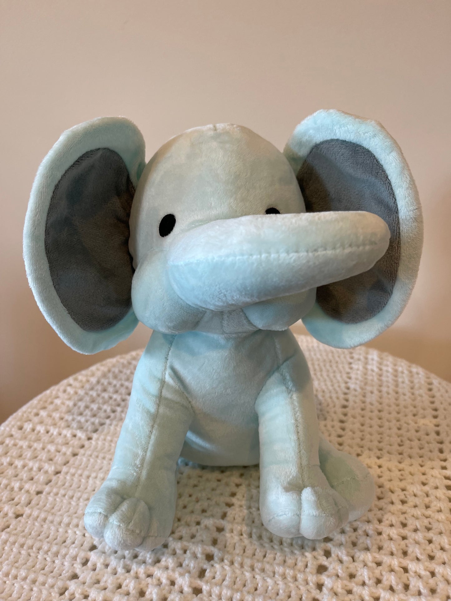 Elephant Plush Toy - Pink, Grey, Purple and Green