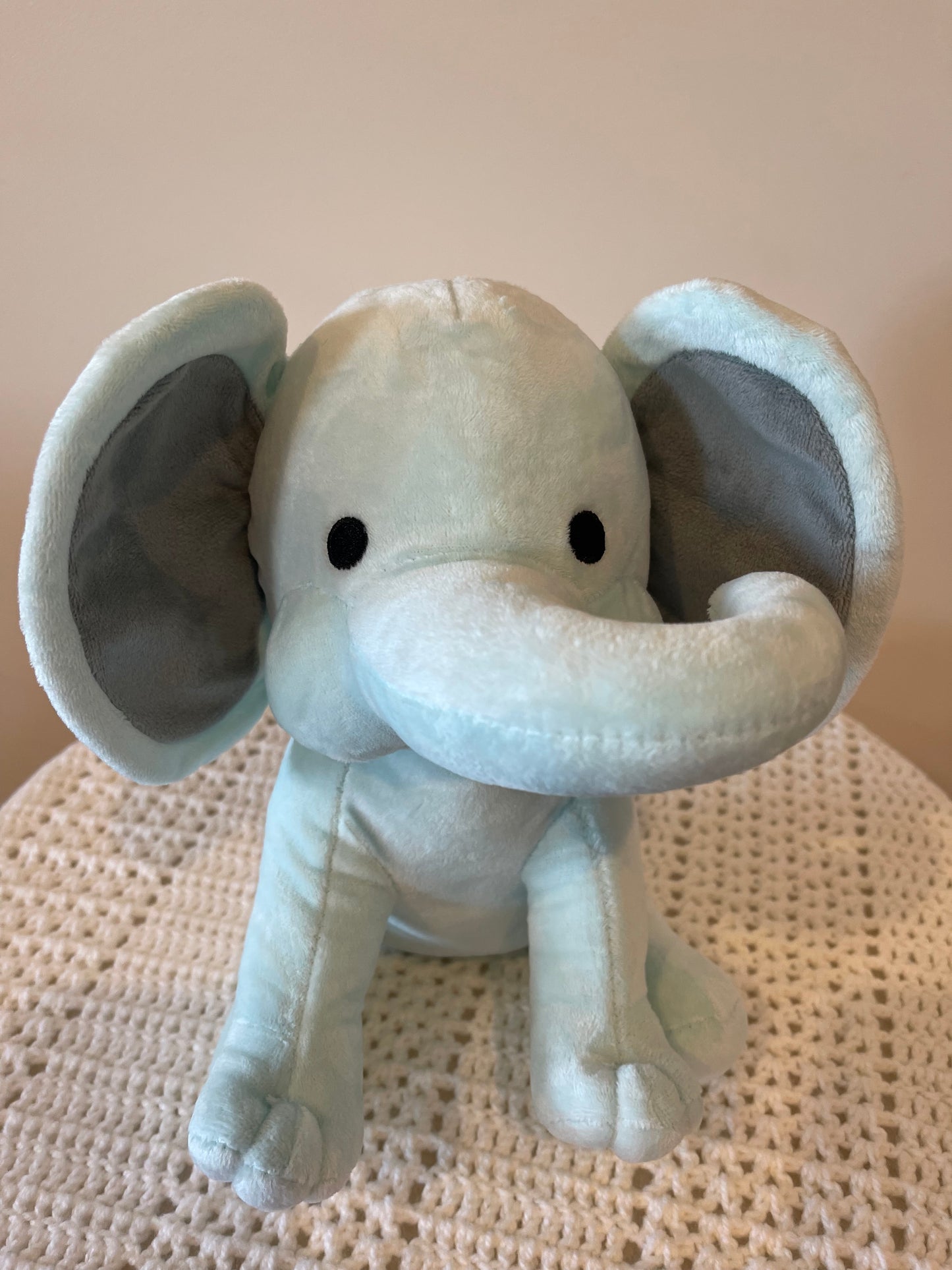 Elephant Plush Toy - Pink, Grey, Purple and Green