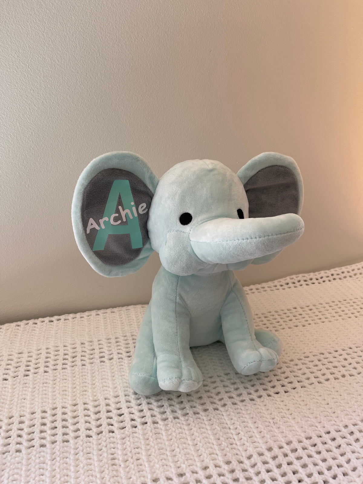 Elephant Plush Toy - Pink, Grey, Purple and Green