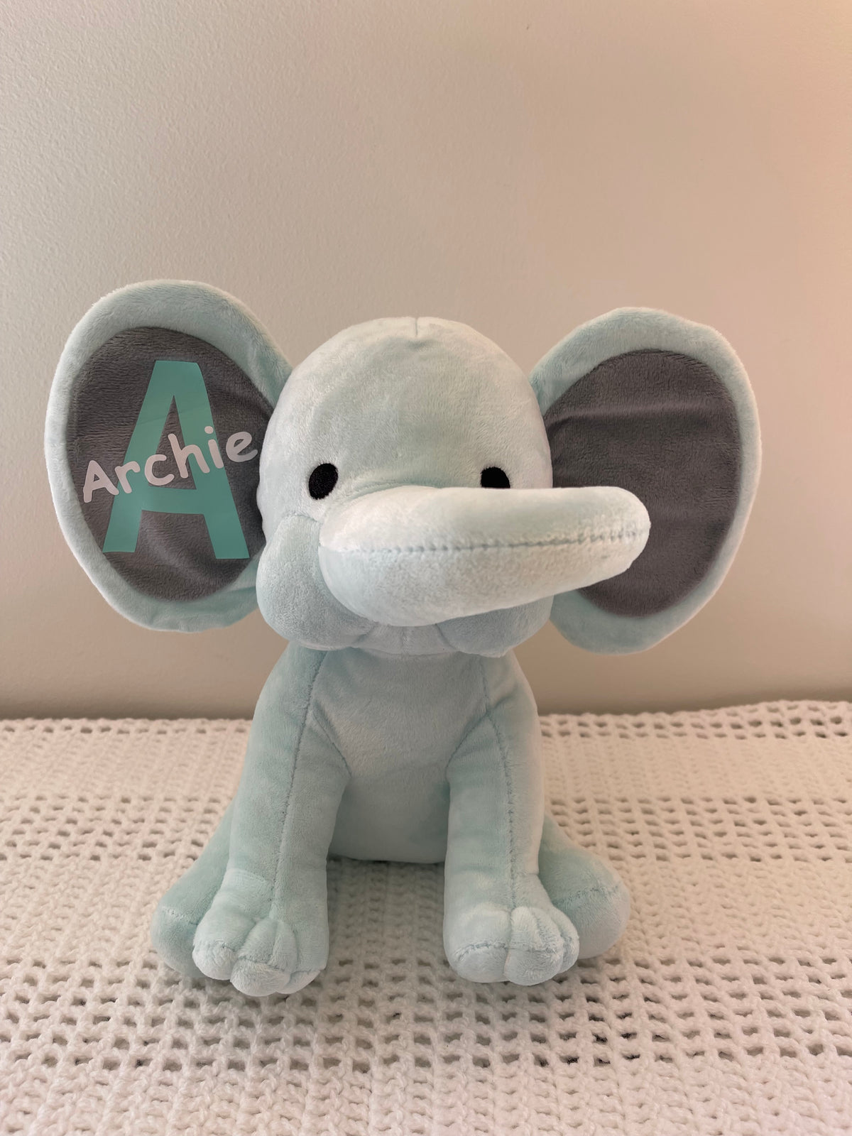 Elephant Plush Toy - Pink, Grey, Purple and Green